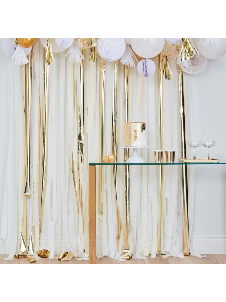 Ginger Ray MIX-188 Mix It Up Gouden Metallic Backdrop main product photo