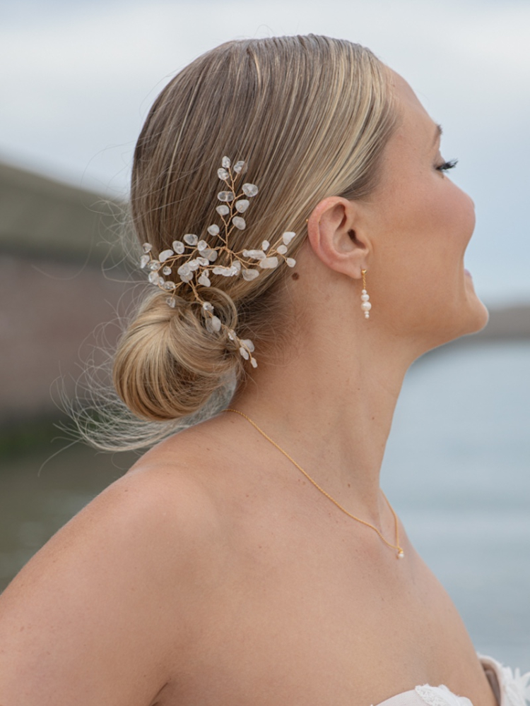 Sally Jane Bridal Lotis Haarspelden Transparant Goud main product photo