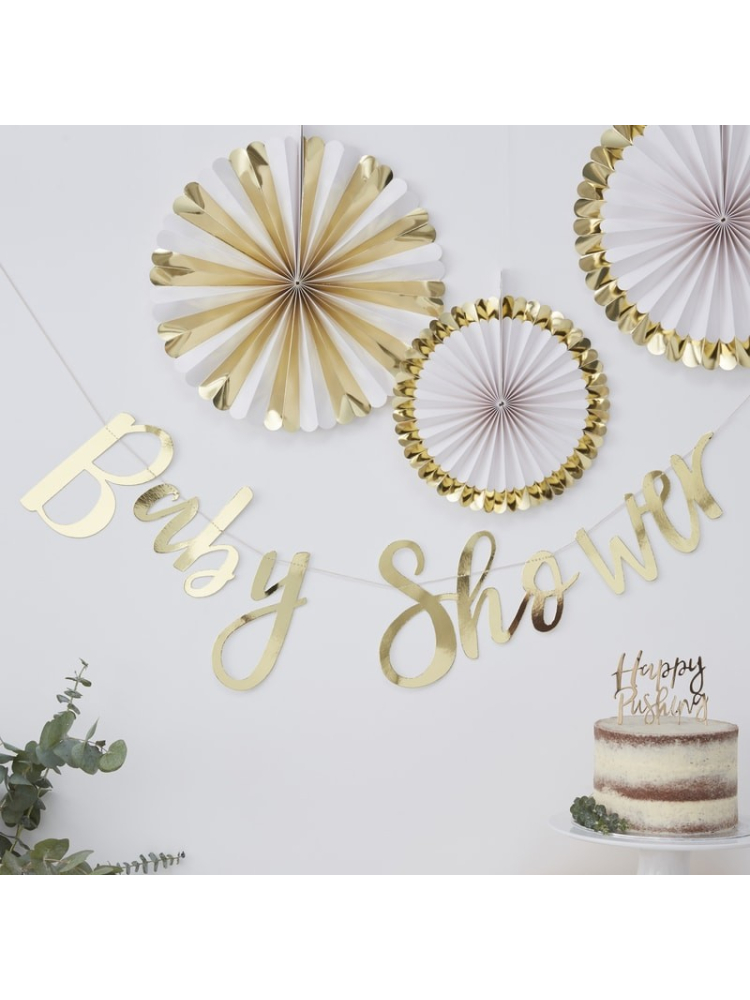 Gouden Baby Shower Slinger | Oh Baby! main product photo