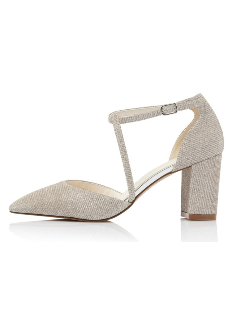 Rainbow Club Meggy Bruidsschoenen – Champagne Metallic main product photo