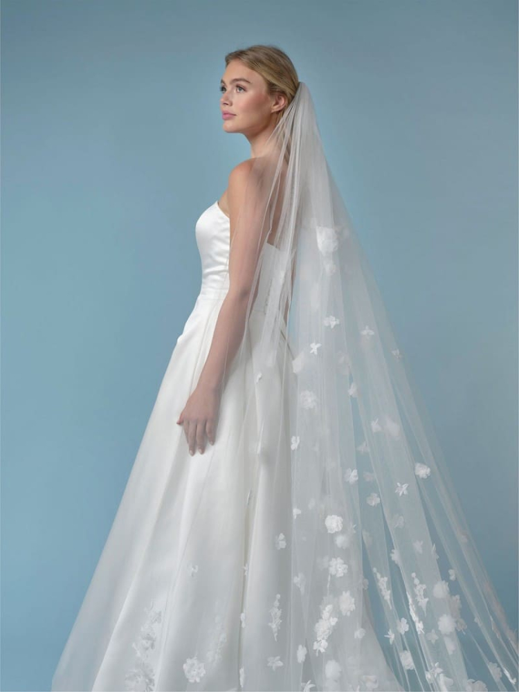 Poirier S422-350-MED Sluier 3D Bloemen - 350 cm main product photo