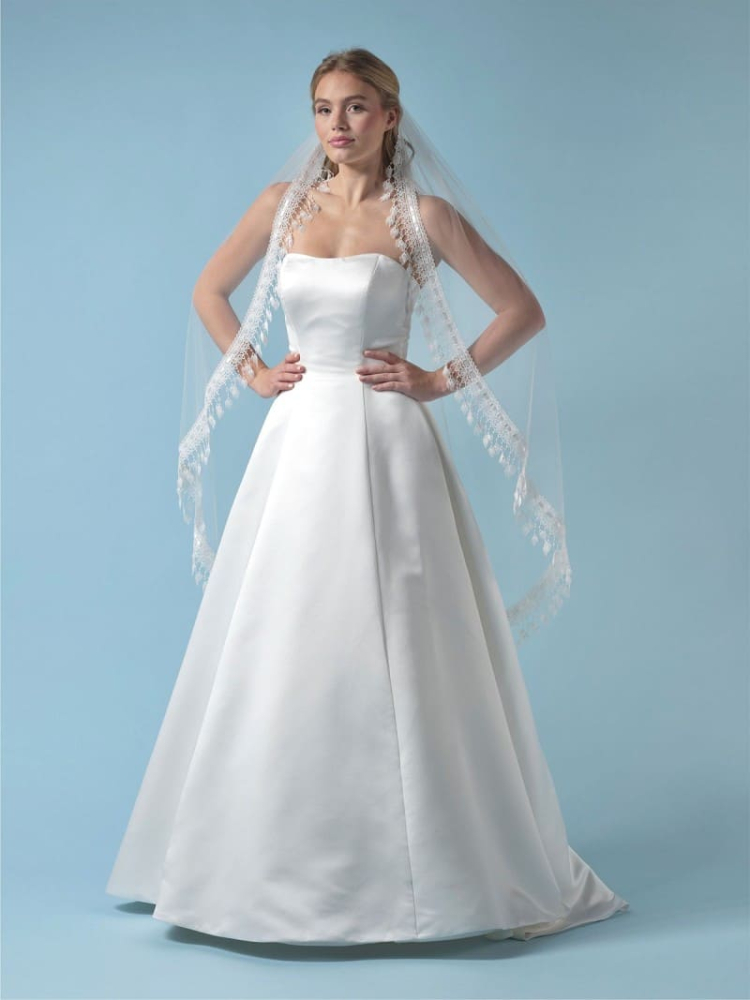 Poirier S440-120-SOFT Sluier Geborduurde Franje - 120 cm main product photo