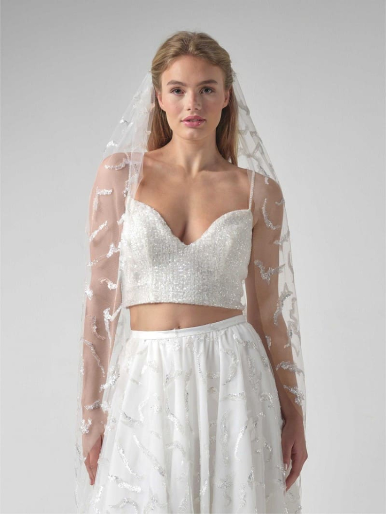 Poirier S441-120-SOFT Sluier Zilver Golf Vormen - 120 cm main product photo