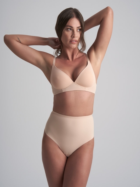BYE BRA Sculpting Mid Waist String Beige main product photo