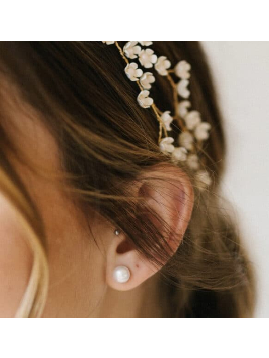 Sally Jane Bridal Mother of Pearl Oorbellen Goud main product photo